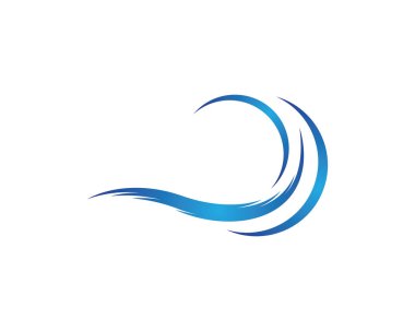 Su Dalgası logo vektör illüstrasyon tasarımı