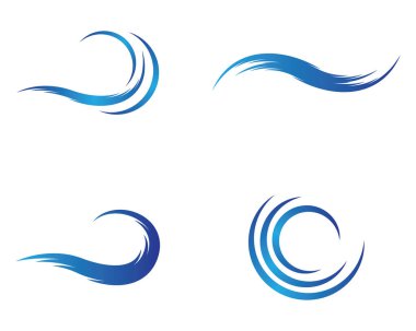 Su Dalgası logo vektör illüstrasyon tasarımı