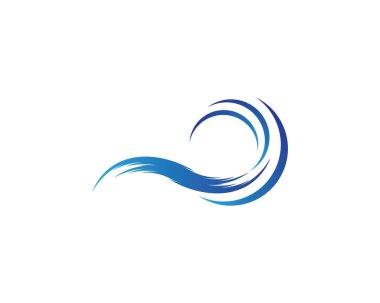 Su Dalgası logo vektör illüstrasyon tasarımı