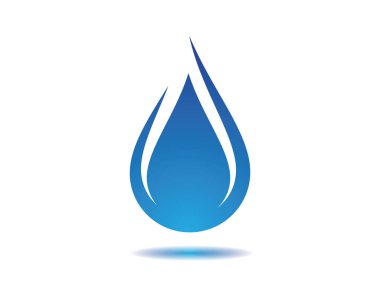 Su damlası logo şablonu vektör illüstrasyon tasarımı