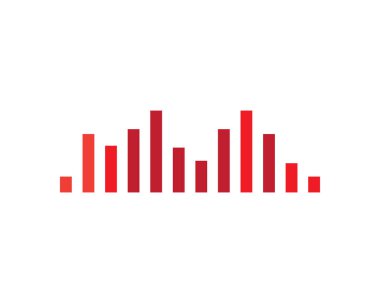 Ses dalgası logo şablonu vektör resimleme