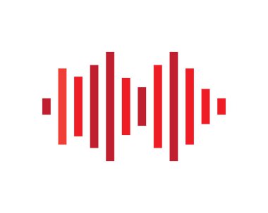 Ses dalgası logo şablonu vektör resimleme
