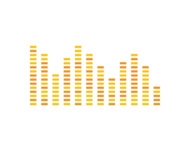 Ses dalgası logo şablonu vektör resimleme