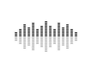 Ses dalgası logo şablonu vektör resimleme