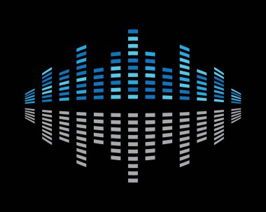 Ses dalgası logo şablonu vektör resimleme