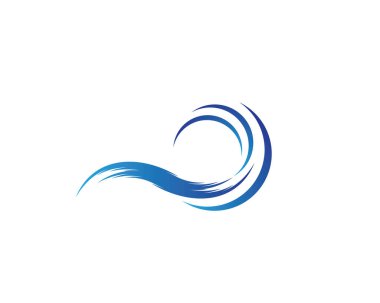 Su Dalgası logo vektör illüstrasyon tasarımı