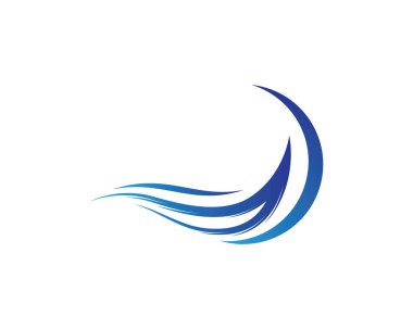 Su Dalgası logo vektör illüstrasyon tasarımı