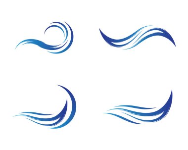 Su Dalgası logo vektör illüstrasyon tasarımı