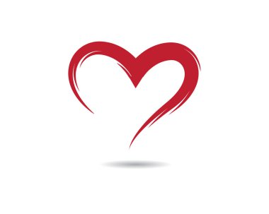 Aşk logosu şablon vektör illüstrasyon tasarımı