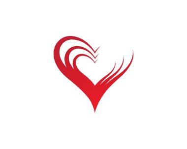 Aşk logosu şablon vektör illüstrasyon tasarımı