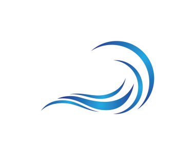 Su Dalgası logo vektör illüstrasyon tasarımı