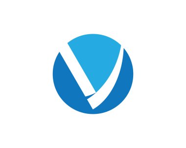 V harfi logo vektör illüstrasyon tasarımı