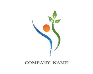 Sağlıklı Yaşam Logosu vektör ikonu çizimi tasarımı