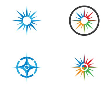 Pusula Logo Şablonu vektör resimleme tasarımı