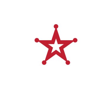 Yıldız Logosu Şablonu vektör illüstrasyon tasarımı