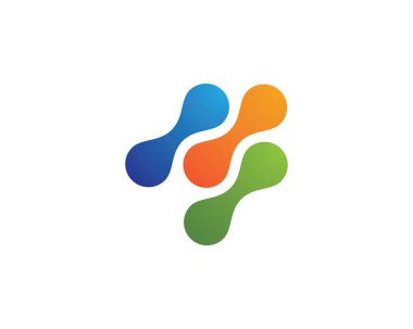 Molekül logo şablonu vektör resimleme tasarımı