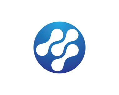 Molekül logo şablonu vektör resimleme tasarımı