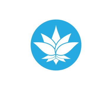 Güzellik çiçekleri logo şablon vektör simgesi 