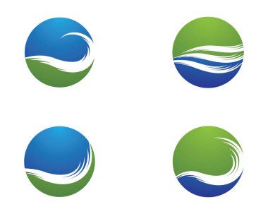 Su Dalgası logo vektör illüstrasyon tasarımı