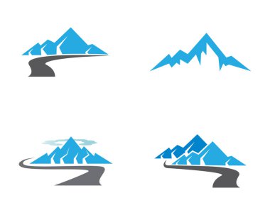 Dağ Logosu şablon vektör illüstrasyon tasarımı