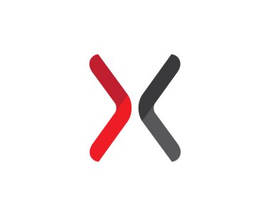 X harfi logo vektör illüstrasyon tasarımı