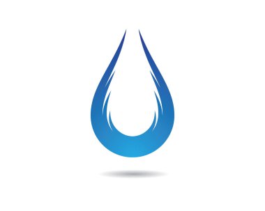 Su damlası logo şablonu vektör illüstrasyon tasarımı