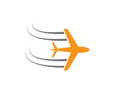 Uçak logosu şablon vektör illüstrasyon tasarımı