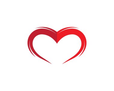 Aşk logosu şablon vektör illüstrasyon tasarımı