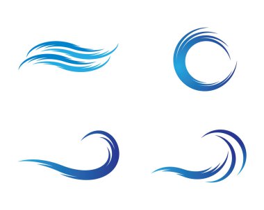 Su Dalgası logo vektör illüstrasyon tasarımı