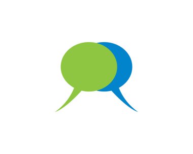 Konuşma balonu logo şablonu vektör resmetme tasarımı