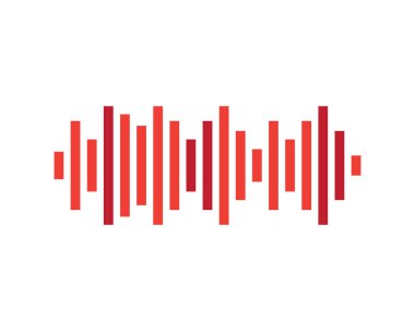 Ses dalgası logo şablonu vektör resimleme