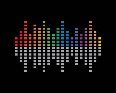 Ses dalgası logo şablonu vektör resimleme