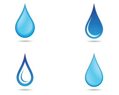Su damlası logo şablonu vektör illüstrasyon tasarımı