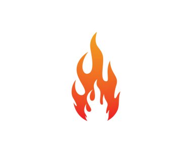 Ateş logosu şablon vektör resimleme tasarımı