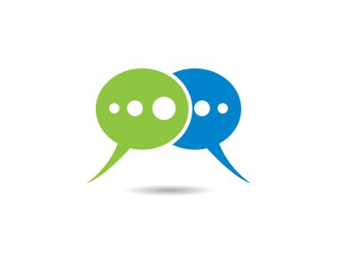 Konuşma balonu logo şablonu vektör resmetme tasarımı