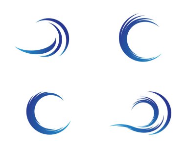 Su Dalgası logo vektör illüstrasyon tasarımı