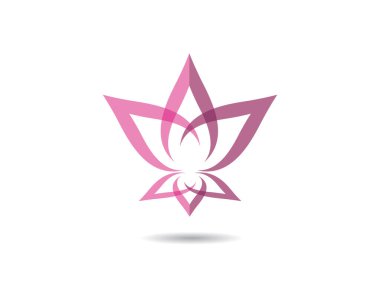 Güzellik çiçekleri logo şablon vektör simgesi