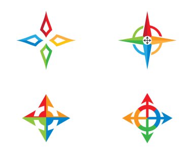 Pusula Logo Şablonu vektör resimleme tasarımı