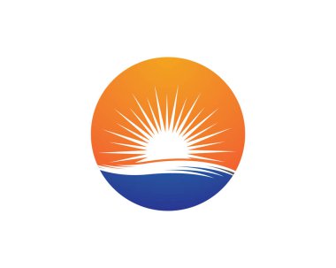 Güneş logosu şablon vektör resimleme tasarımı