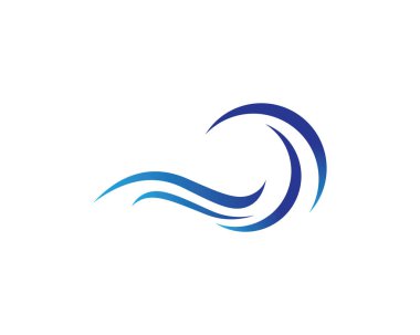 Su Dalgası logo vektör illüstrasyon tasarımı