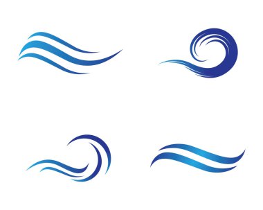 Su Dalgası logo vektör illüstrasyon tasarımı