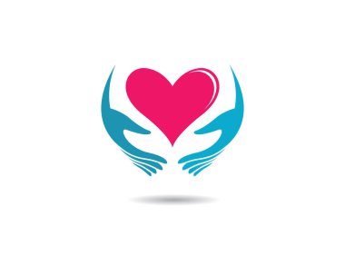 Aşk logosu şablon vektör illüstrasyon tasarımı
