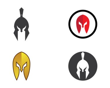 Spartalı miğfer logosu vektör simgesi