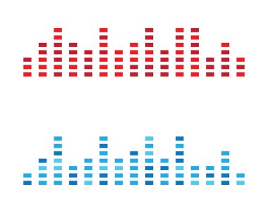 Ses dalgası logo şablonu vektör resimleme
