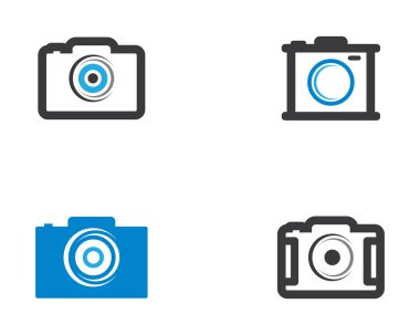 Kamera logosu vektör illüstrasyon tasarımı