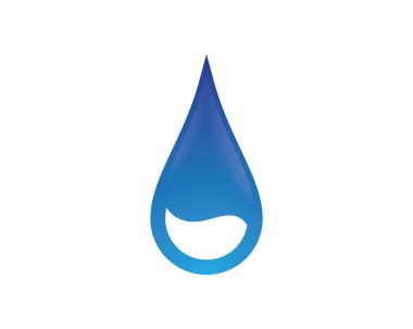Su damlası logo şablonu vektör illüstrasyon tasarımı