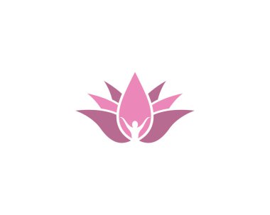 Güzellik çiçekleri logo şablon vektör simgesi