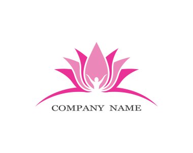 Güzellik çiçekleri logo şablon vektör simgesi
