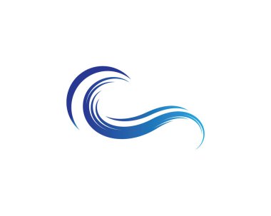 Su Dalgası logo vektör illüstrasyon tasarımı