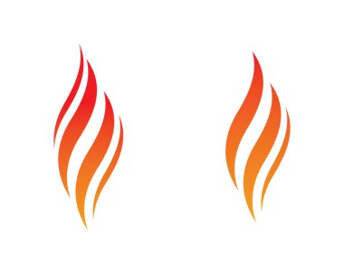 Ateş logosu şablon vektör resimleme tasarımı